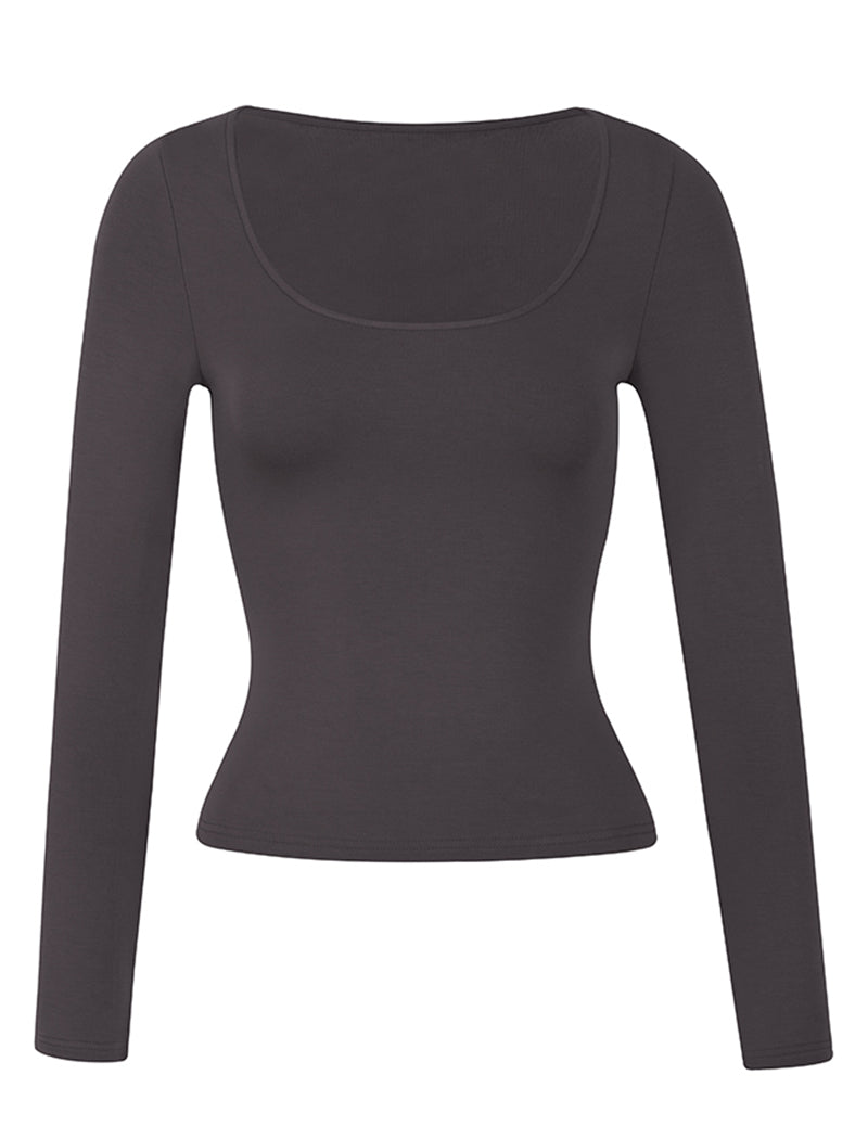 Fitted Long Sleeve Basic Top