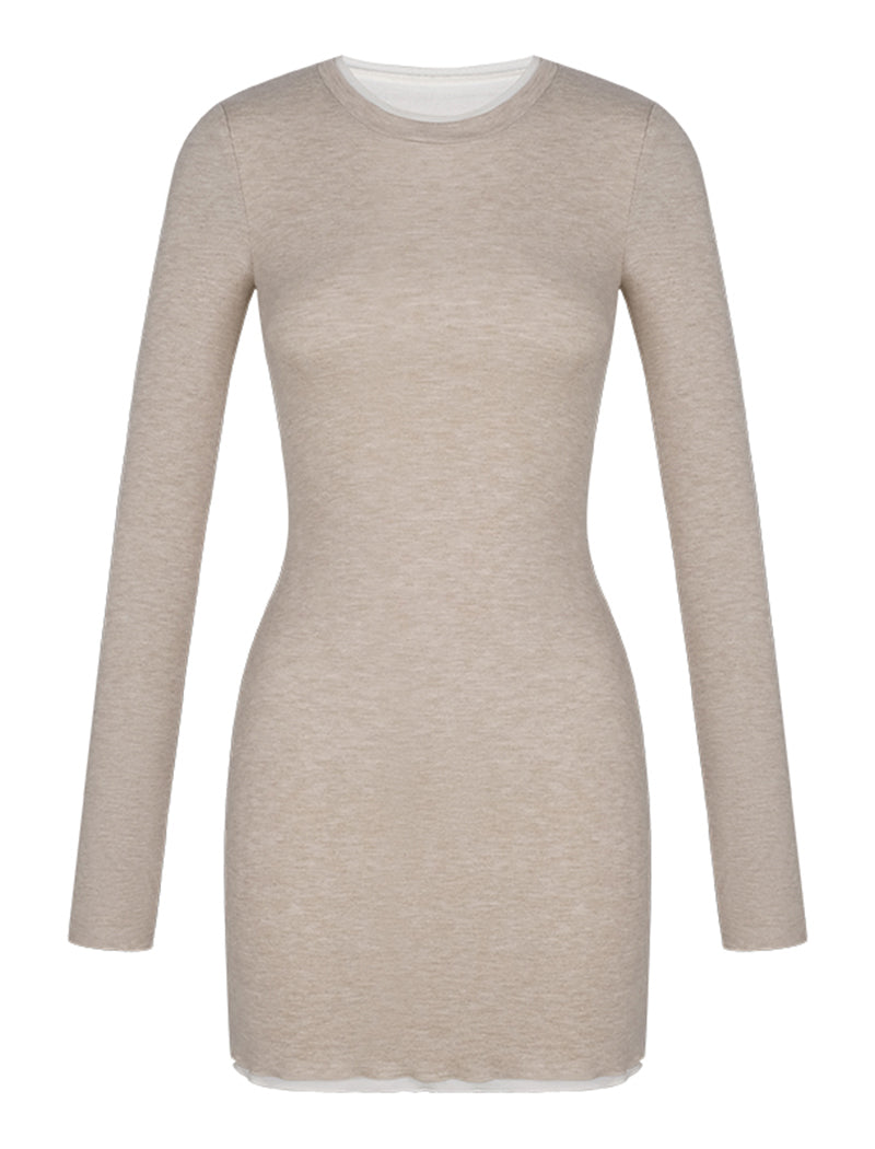 Fitted Knit Bodycon  Mini Dress