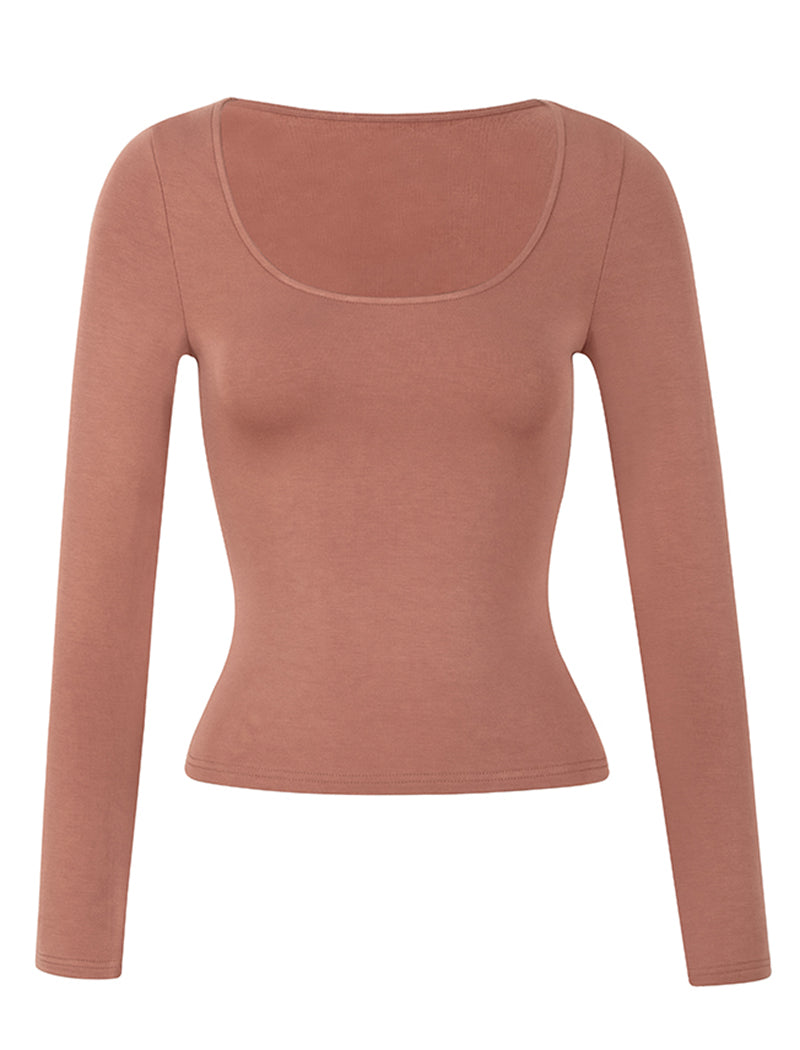 Fitted Long Sleeve Basic Top