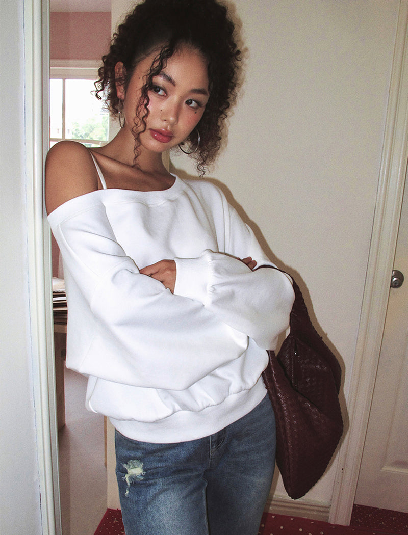 One-Shoulder Oversized Casual Top