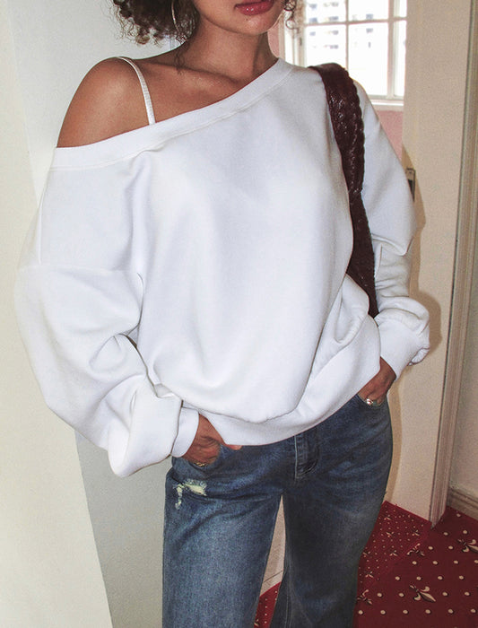 One-Shoulder Oversized Casual Top